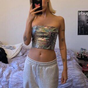 ROTATE snake skin tube top